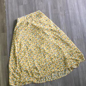 Yellow floral dress for women